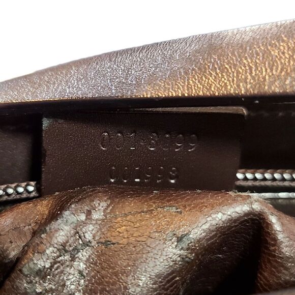 Gucci - Dark Brown Structured Leather & Silver Accent Vintage Shoulder Bag VGUC - Picture 6 of 12